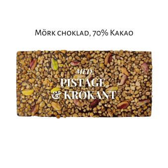 Pralinhuset - 70% Kakao - Pistage & Krokant - 