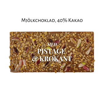 Pralinhuset - 40% Kakao - Pistage & Krokant - 