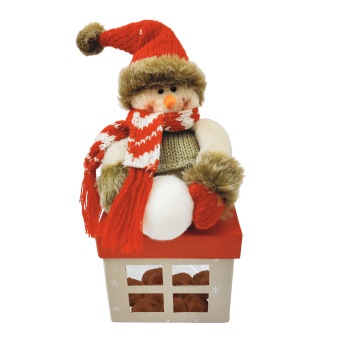 Julask - Snögubbe på Paket - 135 gram kakaotryfflar - 