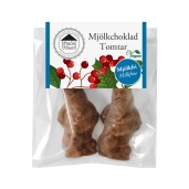 Chokladfigur - 2-pack Tomtar - Ljus Choklad - Mjölkfri