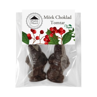 Chokladfigur - 2-pack Tomtar - Mörk Choklad - 
