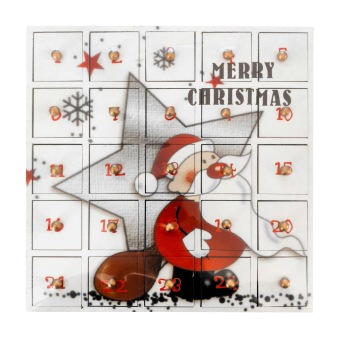 Tom Julkalender - Merry Christmas - Träkalender - 