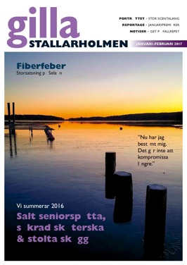 Jan-febnumret. Finns som nättidning, se till höger! Jan-febnumret. Finns som nättidning, se till höger!