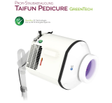 Fotvårdsdammutsug TAIFUN Greentech med LED Tillverkad i Tyskland