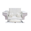 Spa pedikyrstol CALN vit med 6 olika massagef. Bekväm och elegant SPA-/Pedikyrstol med armstöd – Högkvalitets klädsel