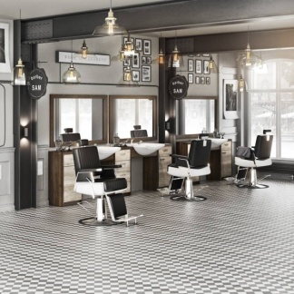 Barber Salong för 3 kundplatser - Made in Europe - Barber Salong för 3 kundplatser - Made in Europe