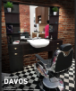Barber Arbetsplats DAVOS  Made in EUROPE