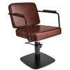 Kundstol ENZO brun med svart base Made in Europe - Kundstol ENZO med svart base Barber Made in Europe