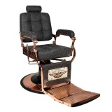 Barber Chair Frisörstol Used look med kopparfärgade detaljer