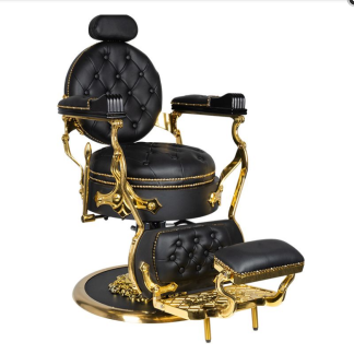 Barberarstol CESAR svart/gold - Barber Chair CESAR svart/gold