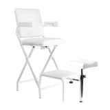 Fällbar kosmetisk stol Fotvård vit