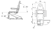 KUNE – Stabil fotvårdsstol med 2 motorer – 3-delad