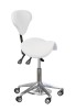 Arbetsstol BATRI i vit & grå  Justerbar Rygg Höjd: 55-69 cm - Arbetsstol BATRI i vit med Bump It Höjd: 55-69 cm