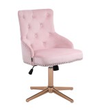 Kundstol Arbetssol rosa guld cross H 40-55 cm