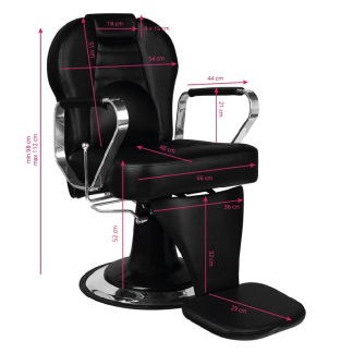 Barber Chair Kundstol TIZIANO i svart - Barber Chair Kundstol TIZIANO i svart