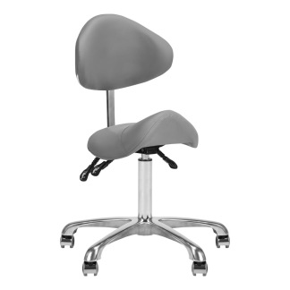 Arbetsstol med flexibelt ryggstöd i grå - Arbetsstol med flexibelt ryggstöd i grå