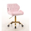 Arbetsstol ISA rosa med Stenar & guldfärgad gaslift - Arbetsstol ISA rosa med Stenar & guldfärgad gaslift