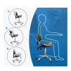 Arbetsstol med flexibelt ryggstöd i grå