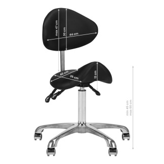 Arbetsstol med flexibelt ryggstöd i svart - Arbetsstol med flexibelt ryggstöd i svart