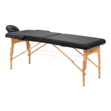 Massagebänk Träkomfort 2 segment 190x70 svart
