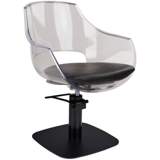 Frisörstol GHOST med svart fot EXPRESS - Frisörstol med svart Fot svart Kudde EXPRESS