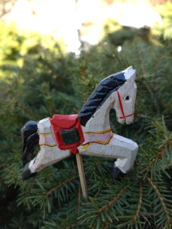 Julstick häst trä - 