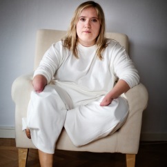 Victoria was born without feet and hands. She says people sometimes see her without really seeing her.