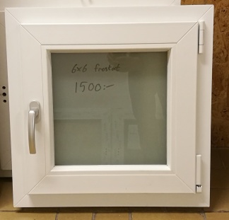 Sido/underhängt fönster, frostat 6x16