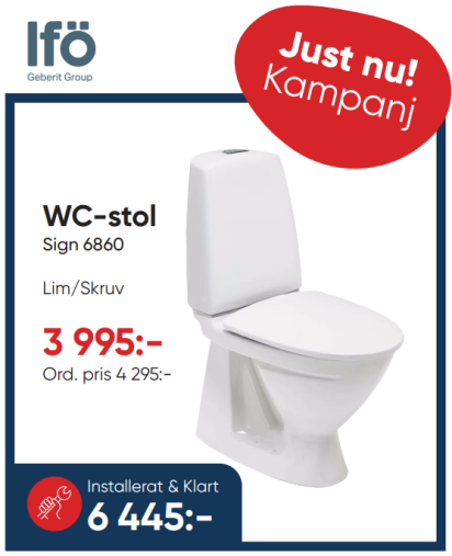 Kampanjpris på Ifö Sign 6860 WC-stol
