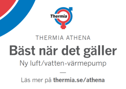 Ny luft/vatten-värmepump Thermia Athena