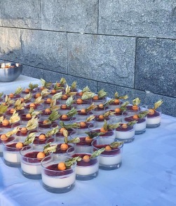 salmbär, pannacotta, efterrätt salmbär, pannacotta, efterrätt