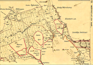 Storskiftet av Billingeliderna 1803 - då Kronan skiftade sitt ägande till bl a alla gårdar i Varnhem Storskiftet av Billingeliderna 1803 - då Kronan skiftade sitt ägande till bl a alla gårdar i Varnhem