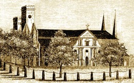 Skara Domkyrka före 1864 - Hospital lär här vid Domkyrkan blifvit anlagdt begåfvadt d 1 Aug 1293