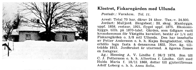 Fiskaregården 1942 ur Svenska Gods och Gårdar