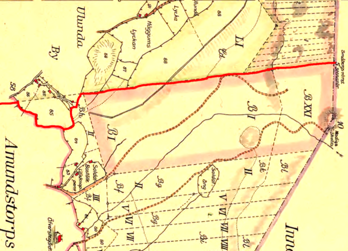 Ulunda 1794 öster  - klicka på kartan för att se den större! Vänd så att norr är uppåt något så när ... inte riktigt!