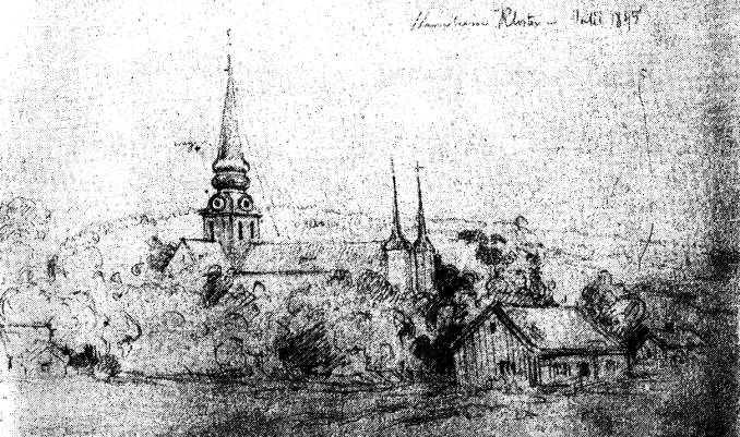 Teckning Fritz von Dardel juli 1845