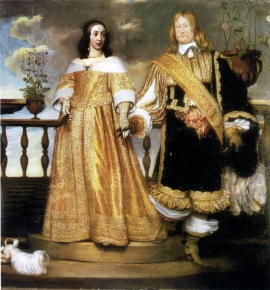 Bild från brölloppet med 'furstinnan'  1647 - Maria Eufrosyne av Pfalz-Zweibrücken