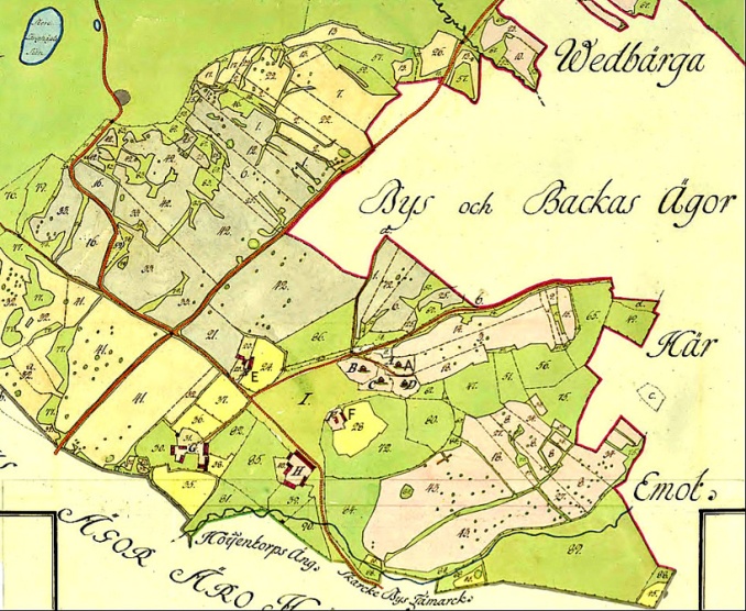 Karta 1788 och 1795 från Lantmäteriet Historiska Kartor
