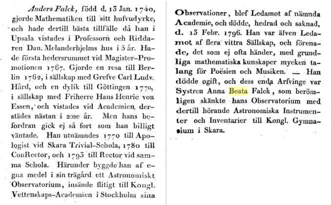 Ur boken beskrifning öfver Åsleds Församling i Skaraborgs Lan av Nils Salander - tryckt 1811