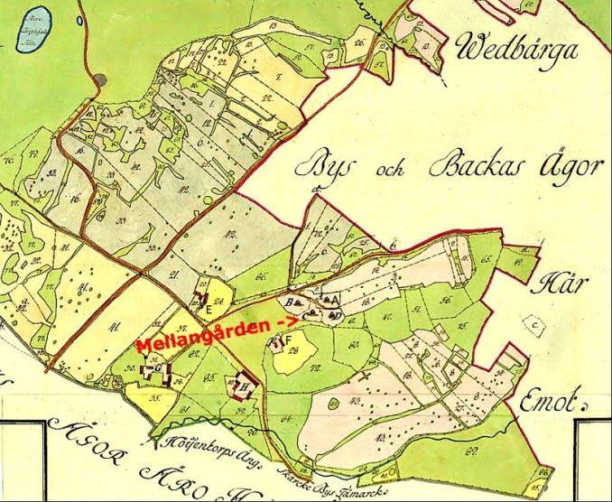 Karta från Lantmäteriet Historiska Kartor
