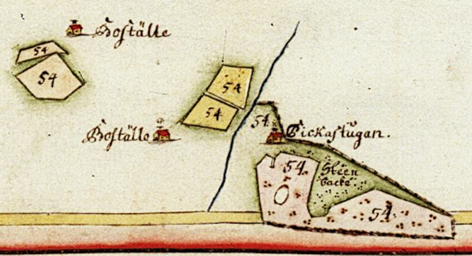 Historiska Kartor Lantmäteriet - Höjentorps Kungsgård Geometrisk avbildning 1722