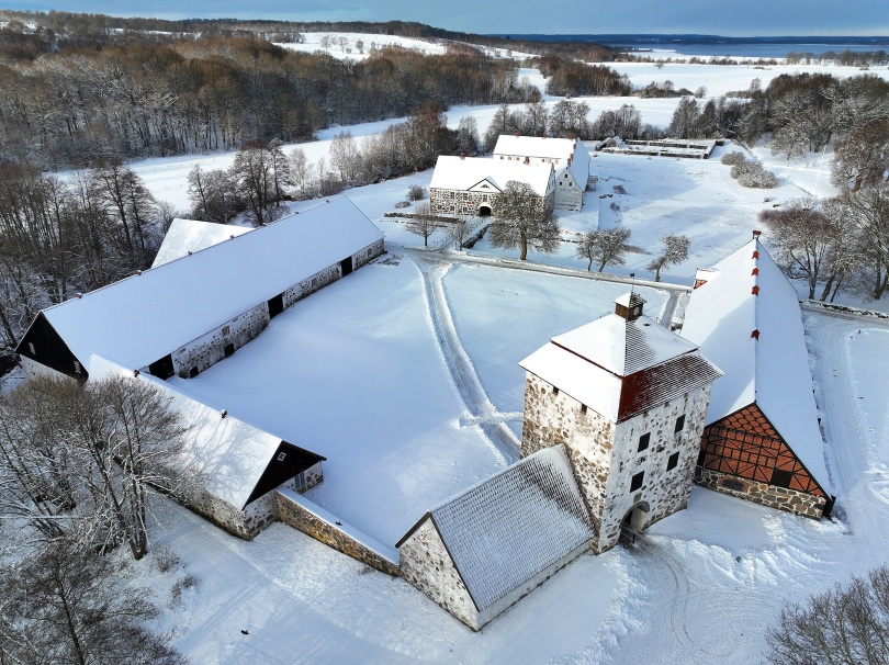 Hovdala slott i vinterskrud 2023-12-03