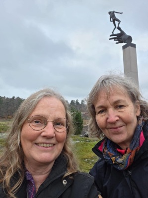 Lag Skäggdoppingen vid Lämshaga:  Lotta Norman och Maria Böhm.