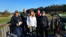 Laget samlat i tornet: Sören Bevmo,  Jonas Svedlund, Majna Gemsjö, Tom Arnbom och Yvonne Blombäck.