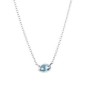 Love bead necklace silver - topaz
