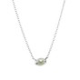 Love bead necklace silver - green quartz
