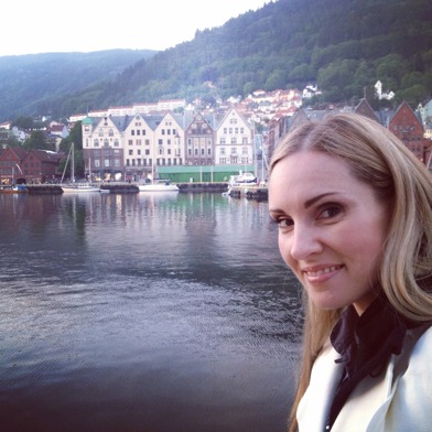 Hannah Holgersson at Bergen by sunset!