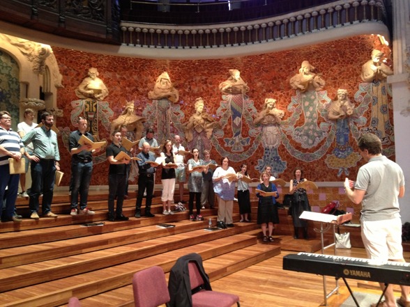 Fredrik Malmberg and the Eric Ericson Chamber Choir duing rehearsal! Fredrik Malmberg and the Eric Ericson Chamber Choir duing rehearsal!