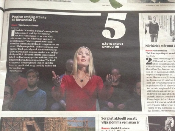 According to DN Kultur; "The best of the week"!! According to DN Kultur; "The best of the week"!!