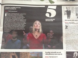 According to DN Kultur; "The best of the week"!! According to DN Kultur; "The best of the week"!!